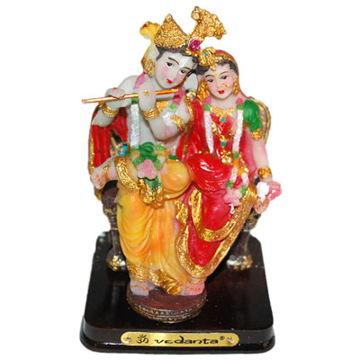 "SITTING RADHAKRISHNA IDOL-99494 -code09 - Click here to View more details about this Product